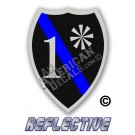 Thin Blue Line 1* Ass to Risk Badge Reflective Decal