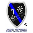 Thin Blue Line 2* Ass to Risk Badge Reflective Decal