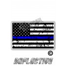 Distressed Thin Blue Line Tactical Flag Forward Face