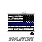 Distressed Thin Green Line Tactical Flag Reverse Face