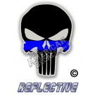 Thin Blue Line Punisher Reflective Decal