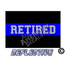 Thin Blue Line Retired Reflective Decal