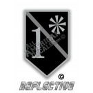 Thin Grey Line Correction Officer 1* Ass to Risk Shield Reflective Decal