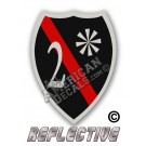 Thin Red Line 2* Ass to Risk Badge Reflective Decal