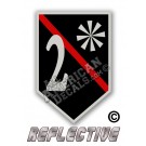 Thin Red Line 2* Ass to Risk Shield Reflective Decal