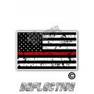 Distressed Thin Red Line Tactical Flag Forward Face