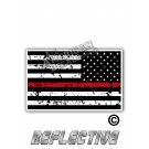 Distressed Thin Red Line Tactical Flag Reverse Face