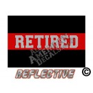 Thin Red Line Retired Reflective Decal