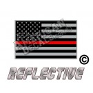 Thin Red Line Subdued Tactical American Flag Forward Facing Reflective Decal 