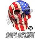 American Flag Skull Reflective Decal