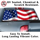 US Flag Wavy Back Window