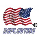 Wavy American Flag Reverse Facing