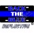 Thin Blue Line Back The Blue Reflective Metal License Plate