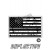 Distressed Thin Grey Line Subdued Tactical American Flag Forward Facing Reflective Decal Black and Grey