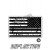 Distressed Thin Grey Line Subdued Tactical American Flag Reverse Facing Reflective Decal Black and Grey
