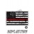 Distressed Thin Red Line Subdued Tactical American Flag Forward Facing Reflective Decal Black and Grey