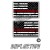 Distressed Thin Red Line Subdued Tactical American Flag Set Forward & Reverse Facing Reflective Decal Black and Grey