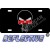 Thin Red Line Punisher Reflective Metal License Plate