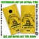 Aged Yellow Don't Tread On Me Flag Board Wrap
