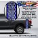 Blue Fire With Metal Grate Truck Bed Band Stripe Decal Kit