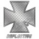 Diamond Plated Iron Cross Reflective Decal