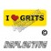 I Heart GRITS Patch Decal Reflective