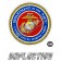 US Marine Seal Round Reflective Decal