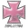 Pink Iron Cross Reflective Decal