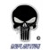 Punisher Black Reflective Decal