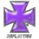 Purple Iron Cross Reflective Decal