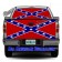 NON-Wavy Rebel Flag Back Window Graphic & Tailgate Wrap