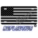 Subdued Tactical American Flag Forward Facing Reflective Metal License Plate