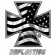 Subdued Tactical American Flag Iron Cross Reverse Facing