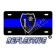 Thin Blue Line 1* Ass to Risk Badge Reflective Metal License Plate