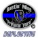 Thin Blue Line One Ass To Risk Badge Bustin' Mine Protecting Yours Reflective Deca