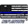 Thin Blue Line Distressed Tactical Flag Forward Facing Metal License Plate