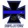 Thin Blue Line Iron Cross Reflective Decal