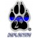 Thin Blue Line 2* Ass to Risk K-9 Paw Straight Line Reflective Decal