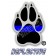 Thin Blue Line K-9 Paw Reflective Decal