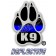 Thin Blue Line K-9 Paw K-9 Reflective Decal