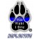Thin Blue Line K-9 Paw You Fight I Bite Reflective Decal