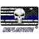 Punisher Thin Blue Line Distressed Tactical Flag Reverse Facing Metal License Plate.