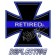 Thin Blue Line Retired Iron Cross Reflective Decal