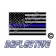 Thin Blue Line Subdued Tactical American Flag Forward Facing Reflective Decal