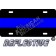 Thin Blue Line Reflective Metal License Plate