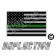 Thin Green Line Subdued Tactical American Flag Forward Facing Reflective Decal