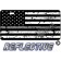 Thin Gray Line Distressed Tactical Flag Forward Facing Reflective Metal License Plate