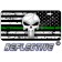 Punisher Thin Green Line Distressed Tactical Flag Reverse Facing Reflective Metal License Plate