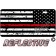 Thin Red Line Distressed Tactical Flag Reverse Facing License Plate