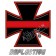 Thin Red Line Iron Cross Reflective Decal
